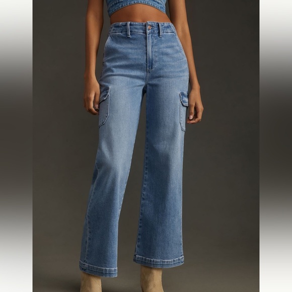 PAIGE Carly Crop Denim Pants - Picture 1 of 5